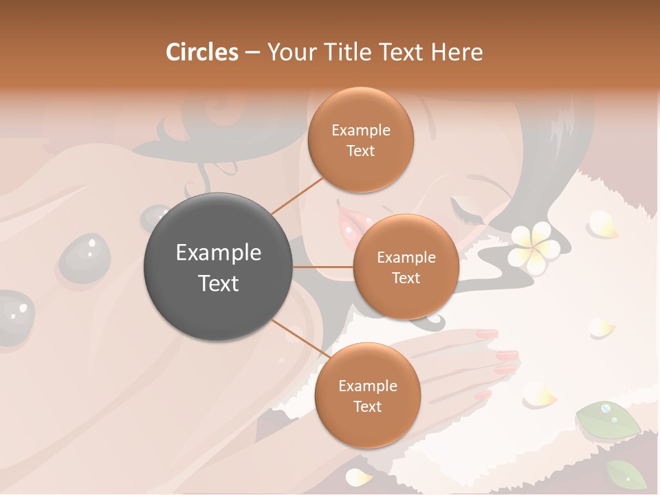 Girl During Her Spa Session Stock Vector Illustration: PowerPoint Template