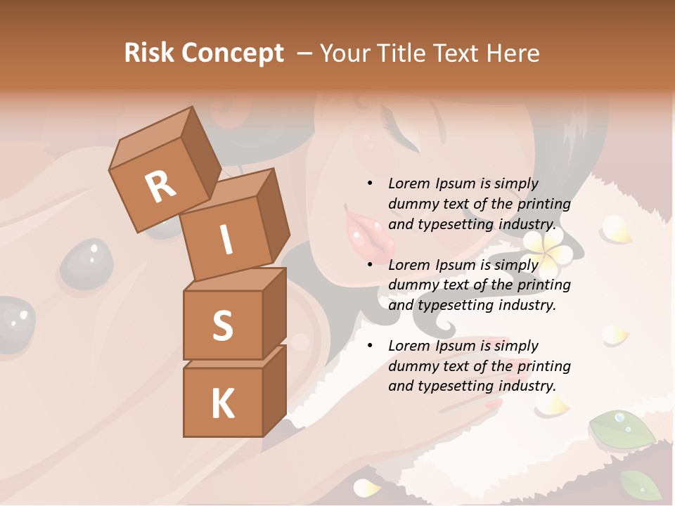 Girl During Her Spa Session Stock Vector Illustration: PowerPoint Template