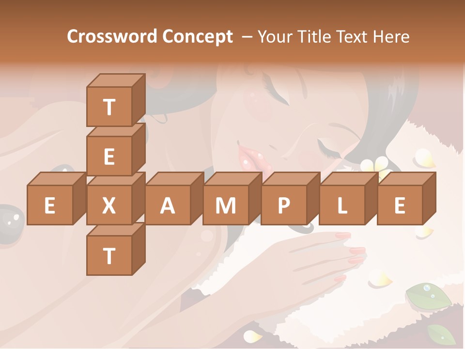 Girl During Her Spa Session Stock Vector Illustration: PowerPoint Template