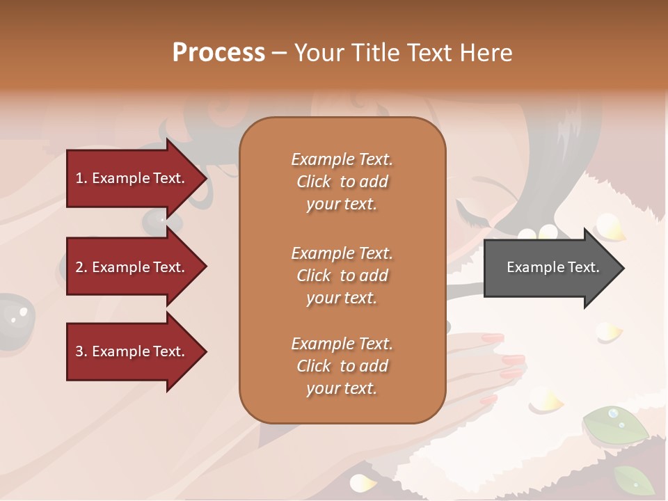 Girl During Her Spa Session Stock Vector Illustration: PowerPoint Template