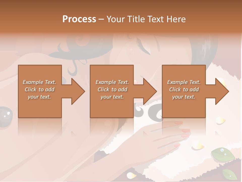 Girl During Her Spa Session Stock Vector Illustration: PowerPoint Template