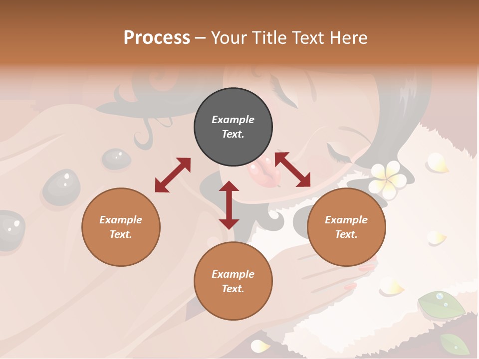 Girl During Her Spa Session Stock Vector Illustration: PowerPoint Template