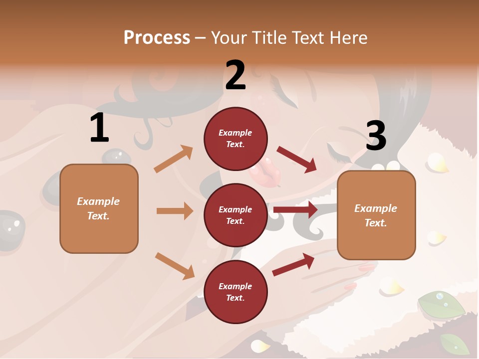 Girl During Her Spa Session Stock Vector Illustration: PowerPoint Template