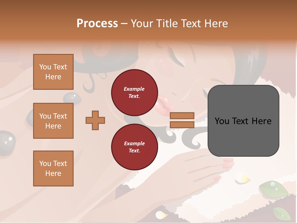 Girl During Her Spa Session Stock Vector Illustration: PowerPoint Template