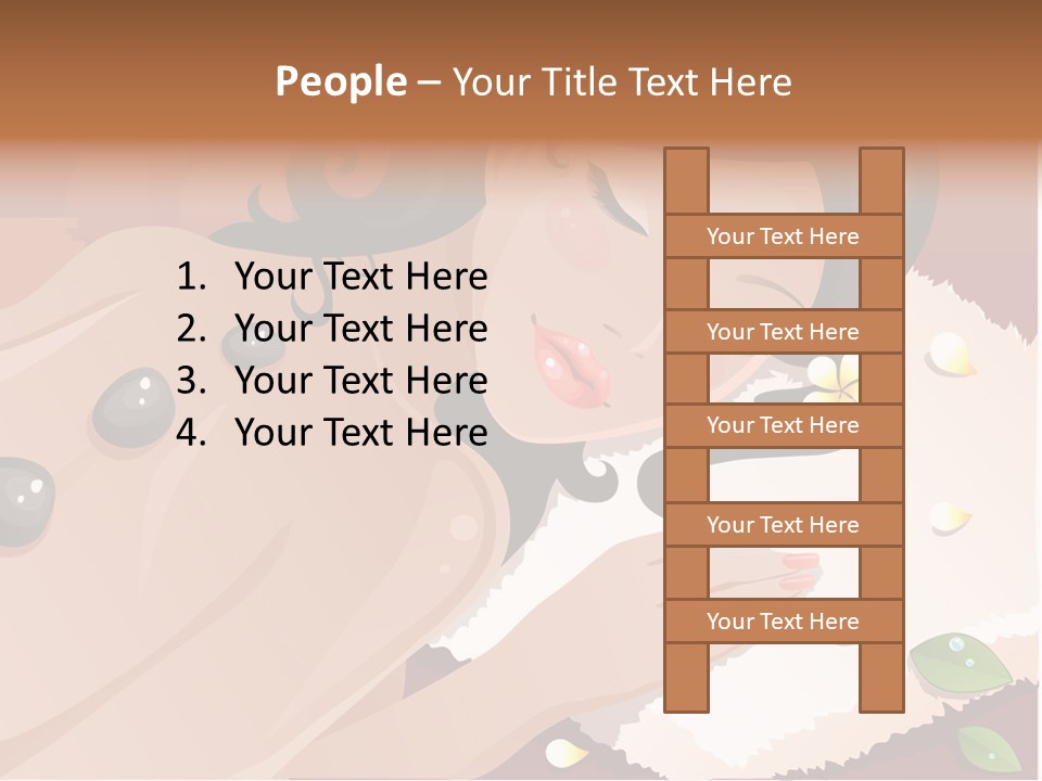 Girl During Her Spa Session Stock Vector Illustration: PowerPoint Template