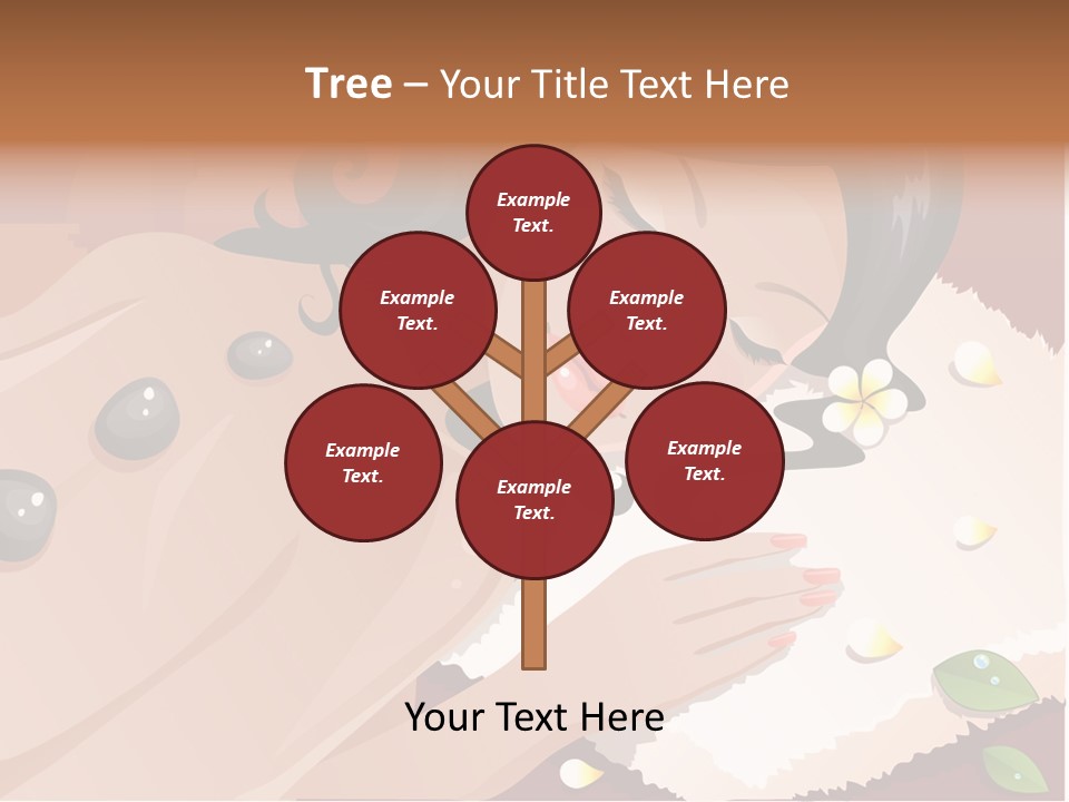 Girl During Her Spa Session Stock Vector Illustration: PowerPoint Template