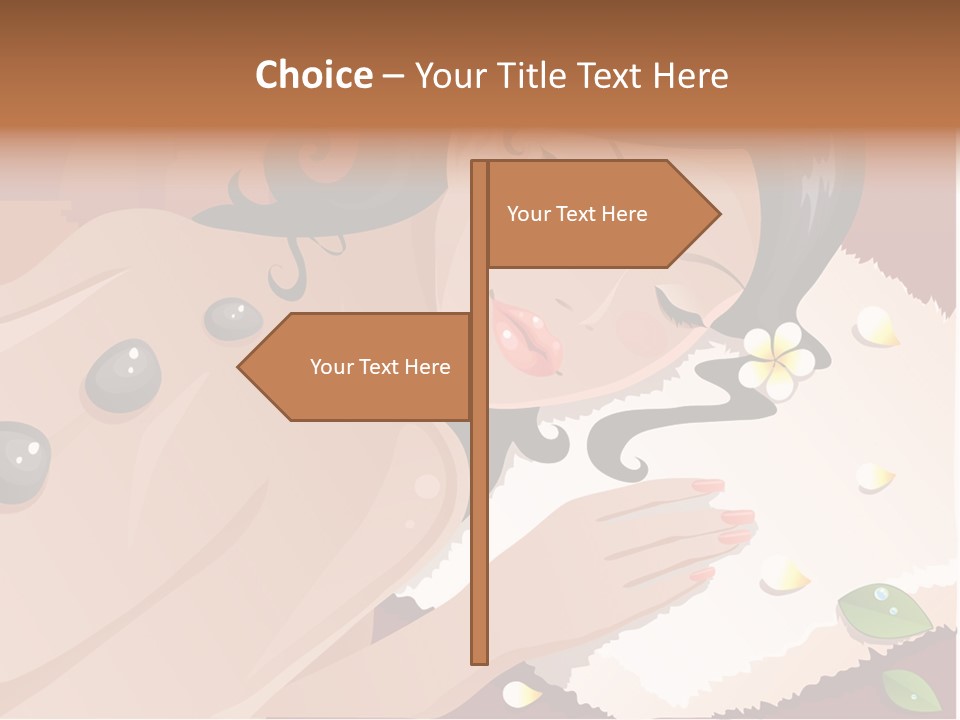 Girl During Her Spa Session Stock Vector Illustration: PowerPoint Template