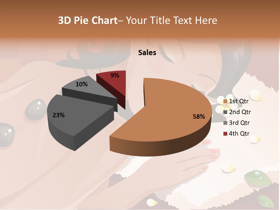 Girl During Her Spa Session Stock Vector Illustration: PowerPoint Template