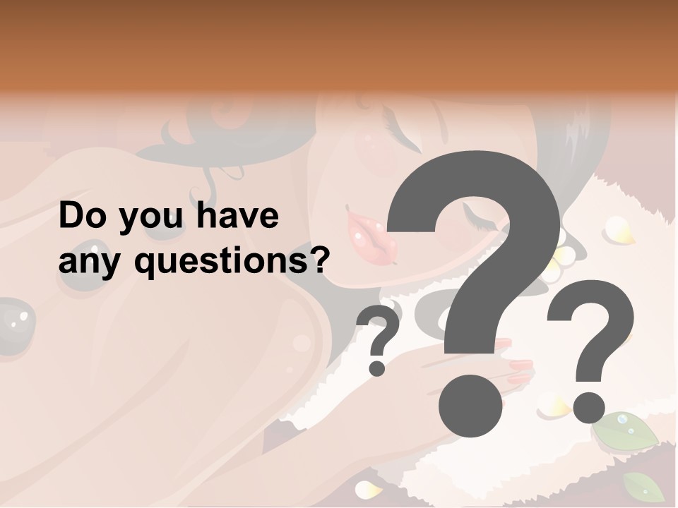 Girl During Her Spa Session Stock Vector Illustration: PowerPoint Template