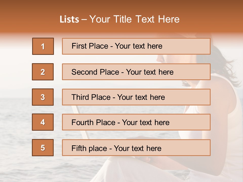 Laptop By The Beach PowerPoint Template