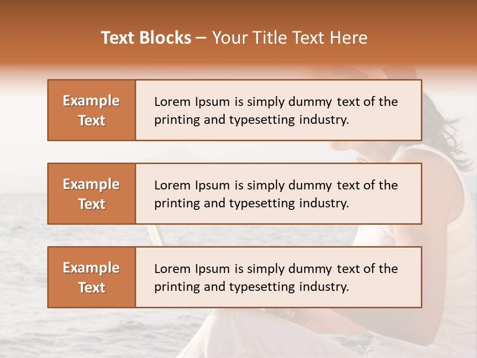 Laptop By The Beach PowerPoint Template