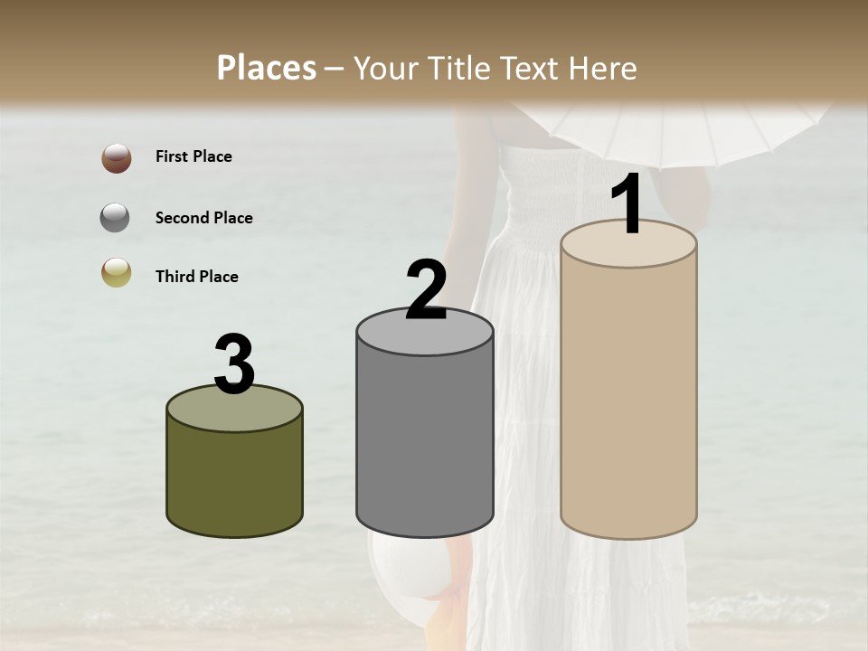 High Key Portrait Of A Ballerina, Ballet Dancer. Studio Shoot PowerPoint Template