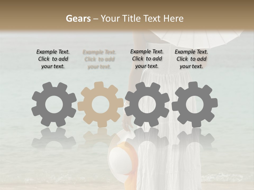 High Key Portrait Of A Ballerina, Ballet Dancer. Studio Shoot PowerPoint Template