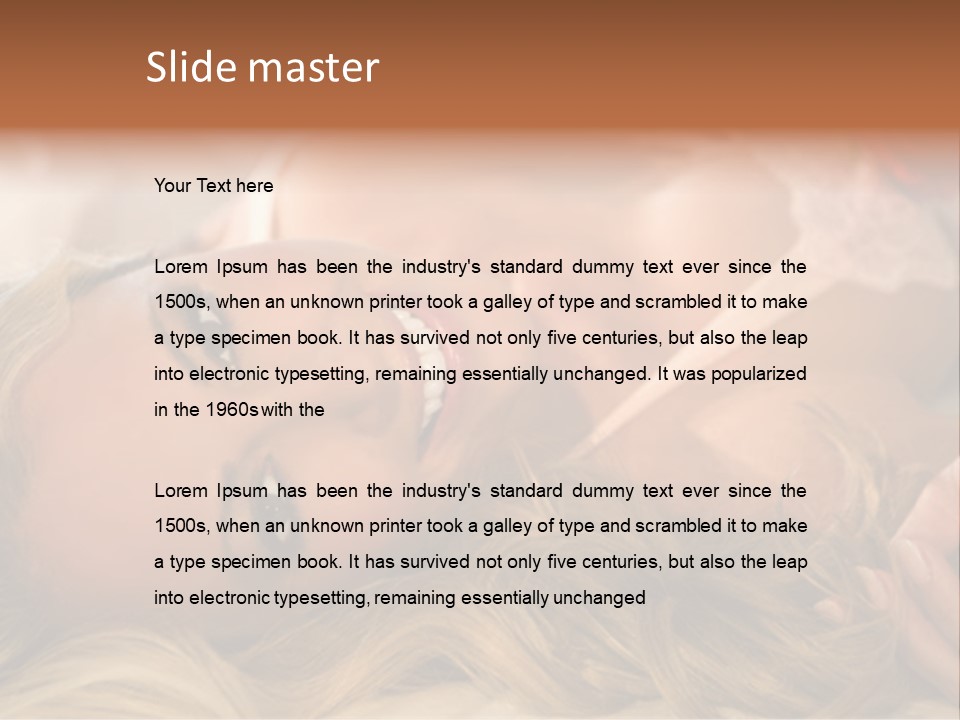 A Beautiful Woman Laying On Top Of A Bed PowerPoint Template