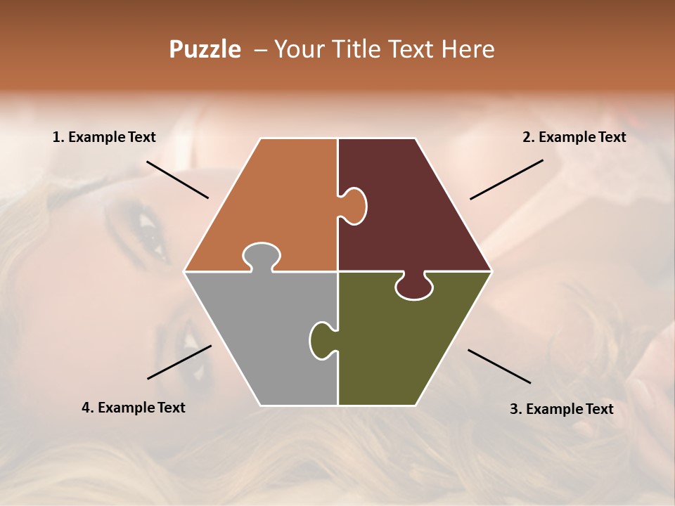 A Beautiful Woman Laying On Top Of A Bed PowerPoint Template