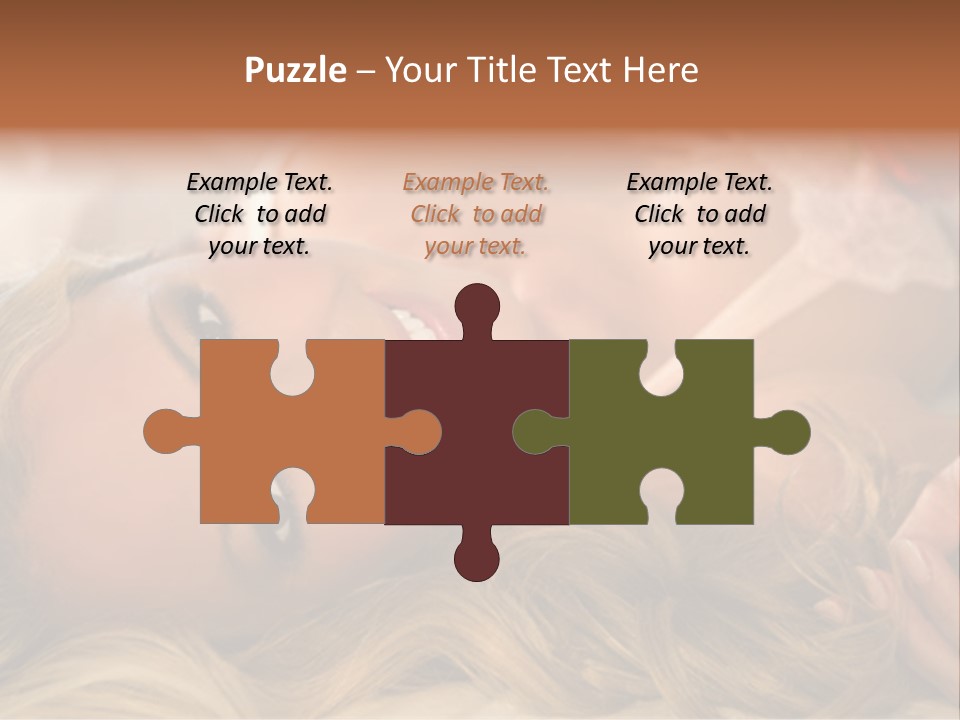 A Beautiful Woman Laying On Top Of A Bed PowerPoint Template