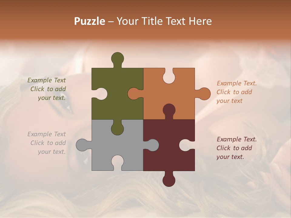 A Beautiful Woman Laying On Top Of A Bed PowerPoint Template