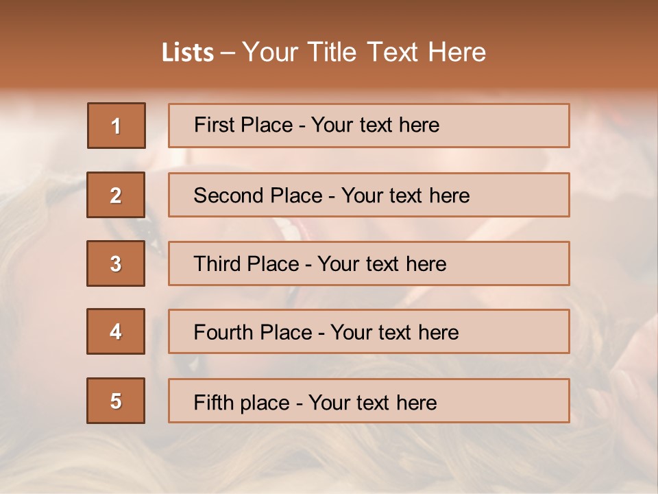 A Beautiful Woman Laying On Top Of A Bed PowerPoint Template