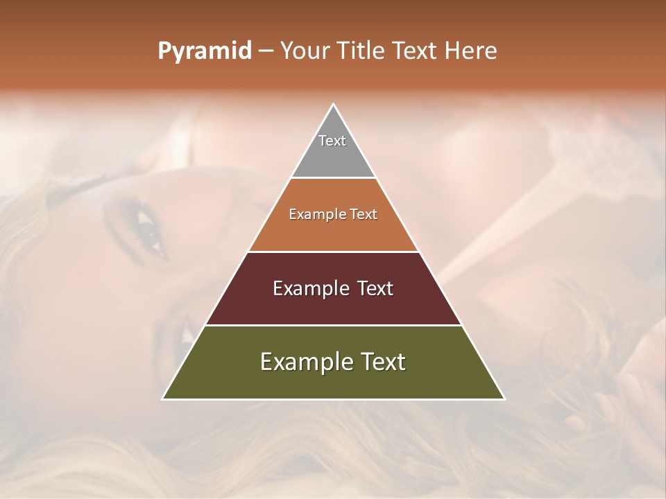 A Beautiful Woman Laying On Top Of A Bed PowerPoint Template