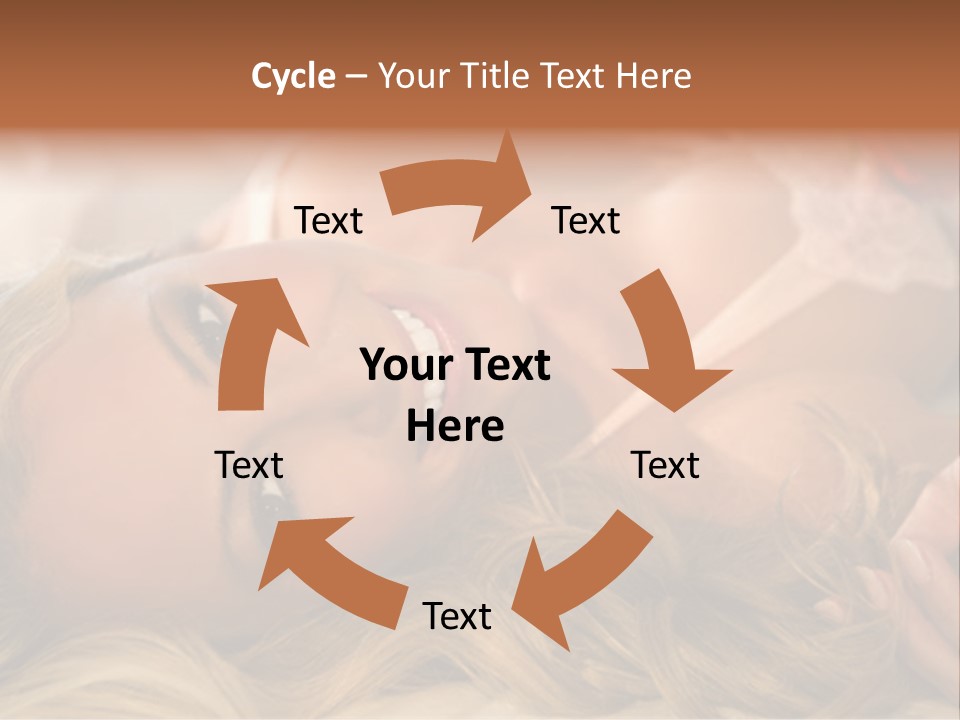 A Beautiful Woman Laying On Top Of A Bed PowerPoint Template