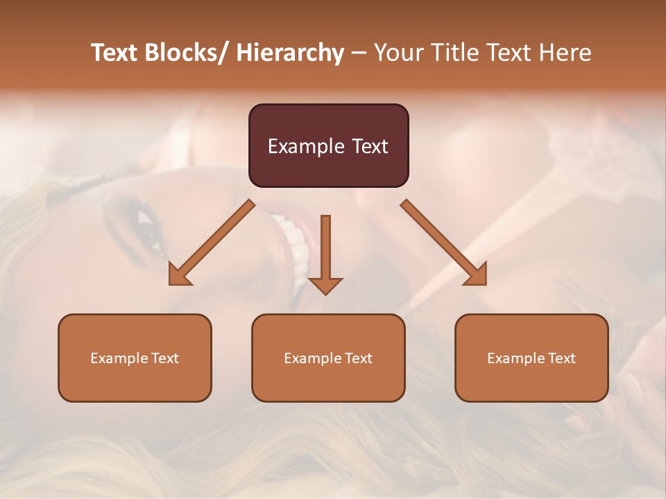 A Beautiful Woman Laying On Top Of A Bed PowerPoint Template