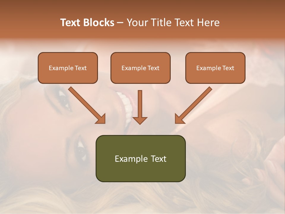 A Beautiful Woman Laying On Top Of A Bed PowerPoint Template