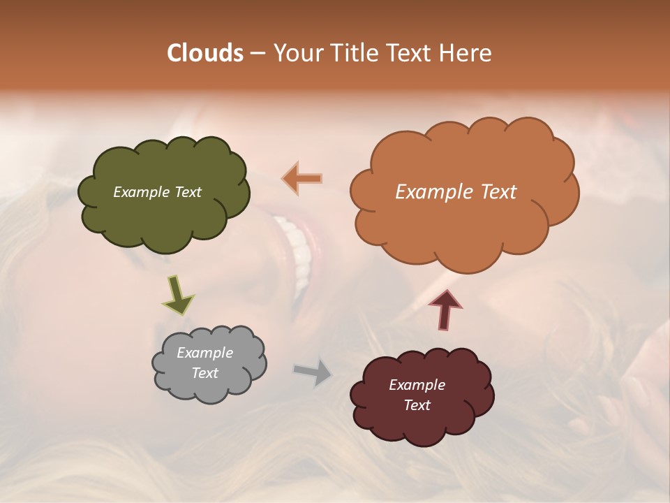 A Beautiful Woman Laying On Top Of A Bed PowerPoint Template