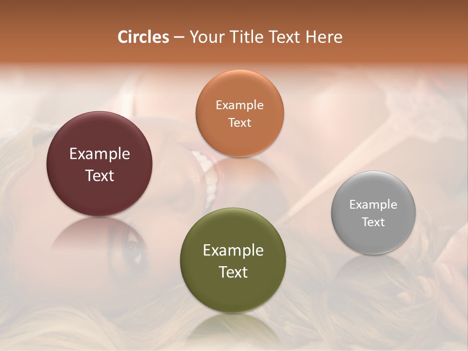 A Beautiful Woman Laying On Top Of A Bed PowerPoint Template