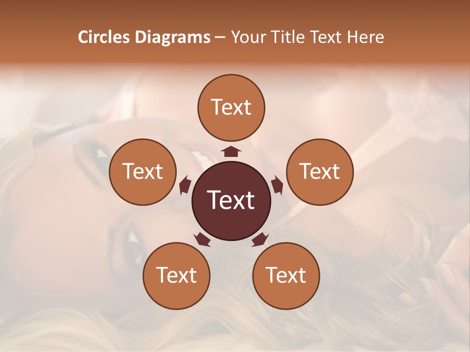 A Beautiful Woman Laying On Top Of A Bed PowerPoint Template