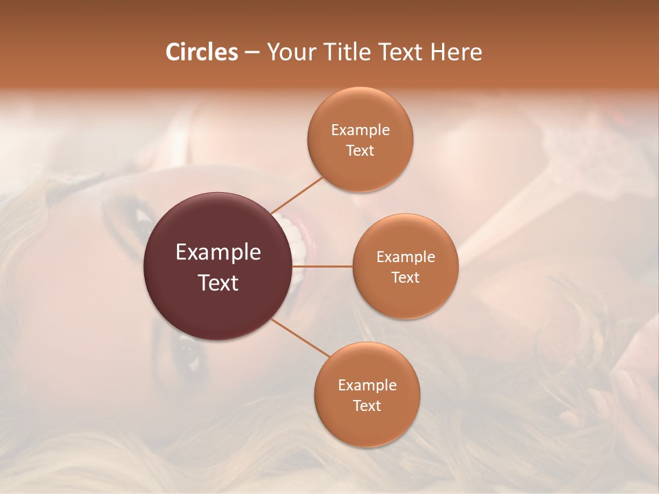 A Beautiful Woman Laying On Top Of A Bed PowerPoint Template