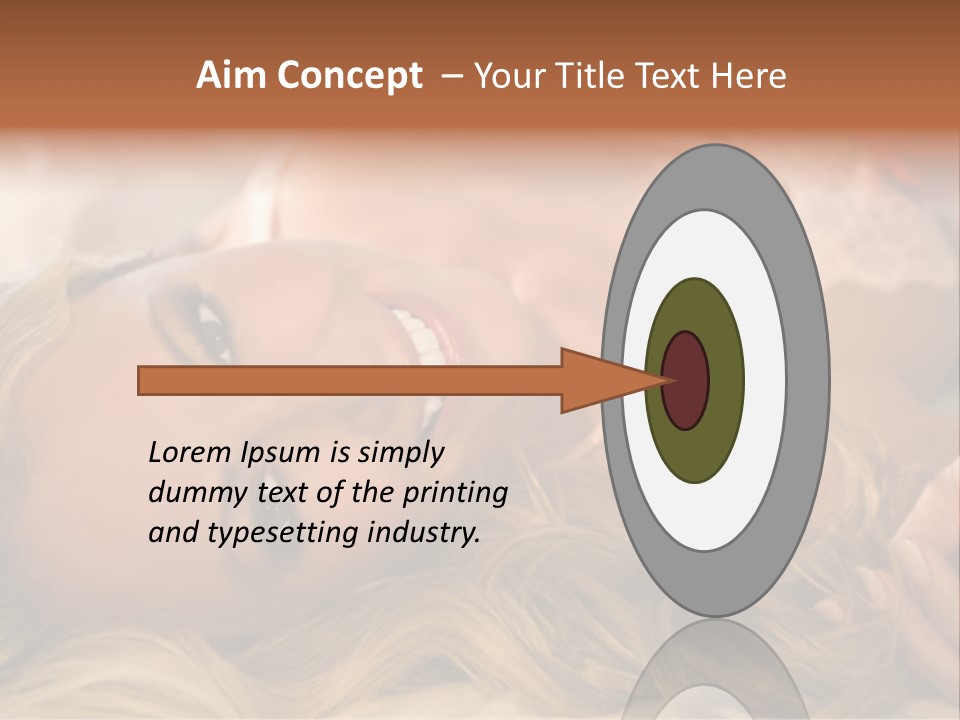 A Beautiful Woman Laying On Top Of A Bed PowerPoint Template