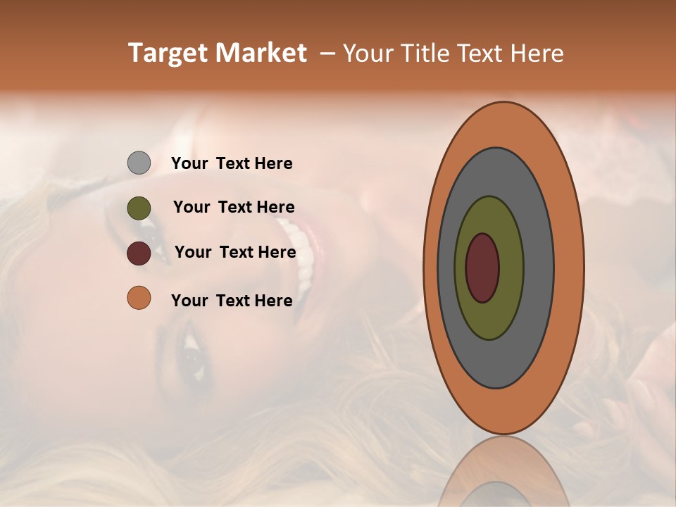 A Beautiful Woman Laying On Top Of A Bed PowerPoint Template