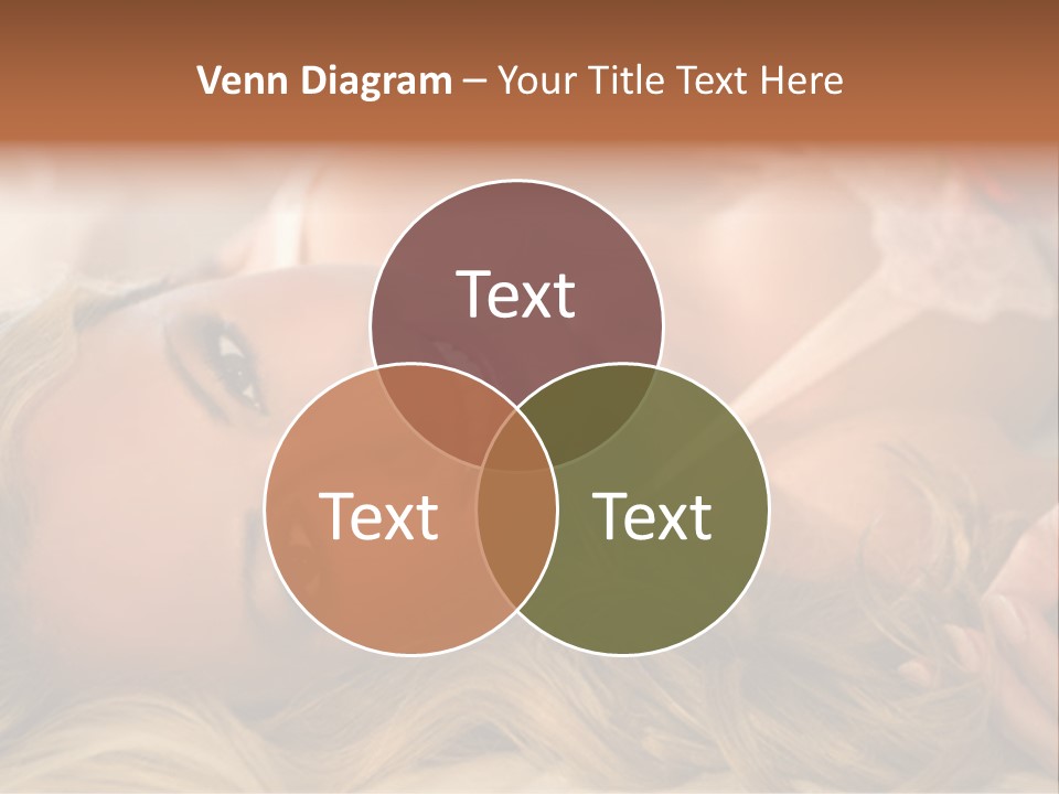 A Beautiful Woman Laying On Top Of A Bed PowerPoint Template