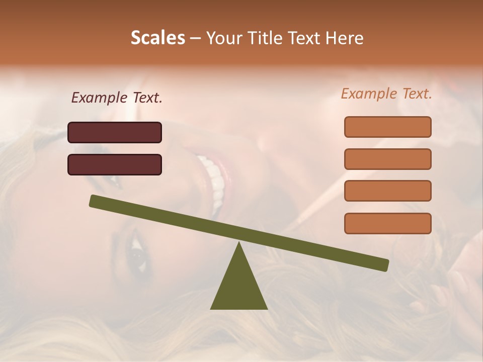 A Beautiful Woman Laying On Top Of A Bed PowerPoint Template