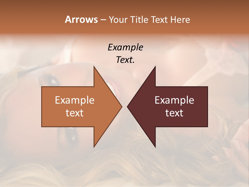 A Beautiful Woman Laying On Top Of A Bed PowerPoint Template