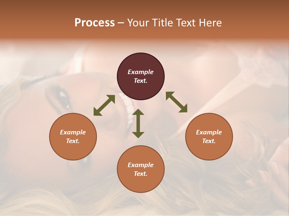 A Beautiful Woman Laying On Top Of A Bed PowerPoint Template