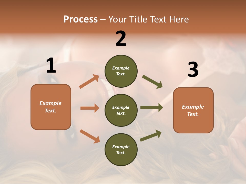 A Beautiful Woman Laying On Top Of A Bed PowerPoint Template