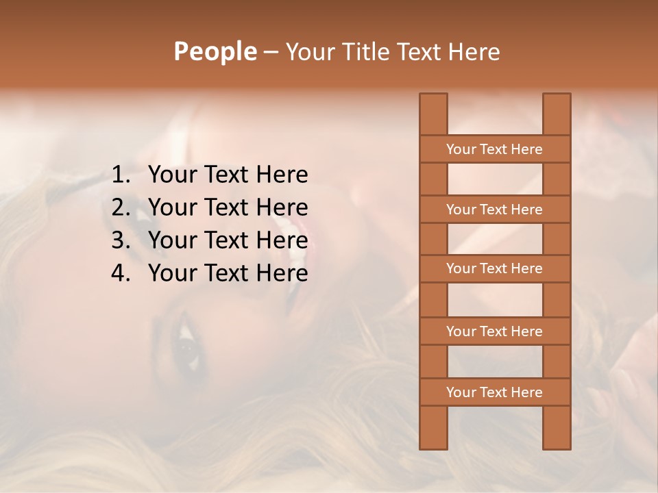 A Beautiful Woman Laying On Top Of A Bed PowerPoint Template