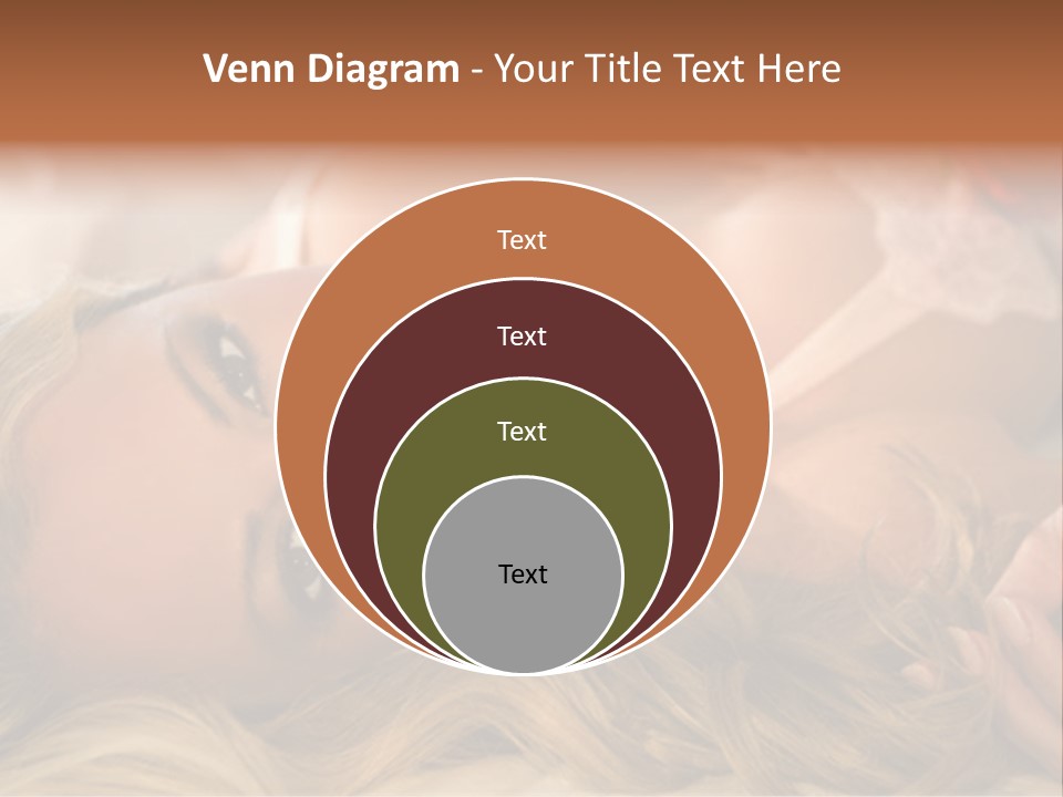 A Beautiful Woman Laying On Top Of A Bed PowerPoint Template