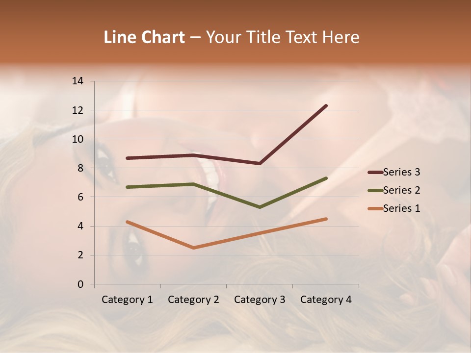 A Beautiful Woman Laying On Top Of A Bed PowerPoint Template