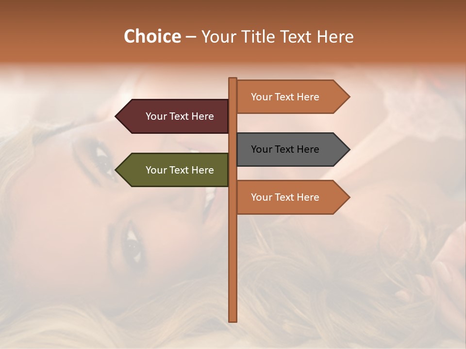 A Beautiful Woman Laying On Top Of A Bed PowerPoint Template