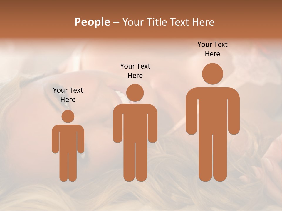 A Beautiful Woman Laying On Top Of A Bed PowerPoint Template