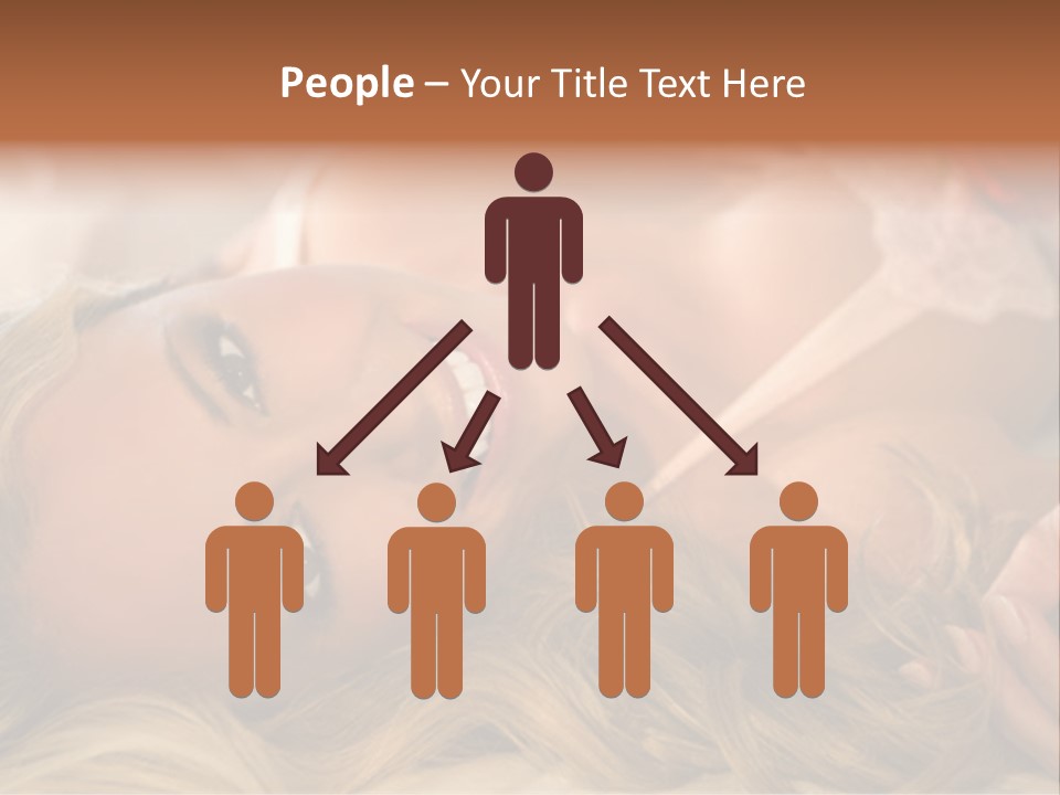 A Beautiful Woman Laying On Top Of A Bed PowerPoint Template