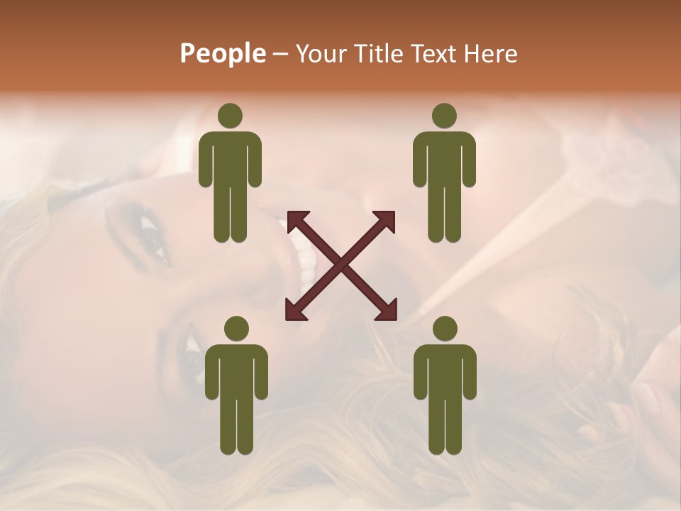 A Beautiful Woman Laying On Top Of A Bed PowerPoint Template