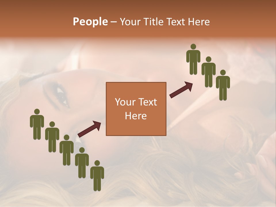 A Beautiful Woman Laying On Top Of A Bed PowerPoint Template