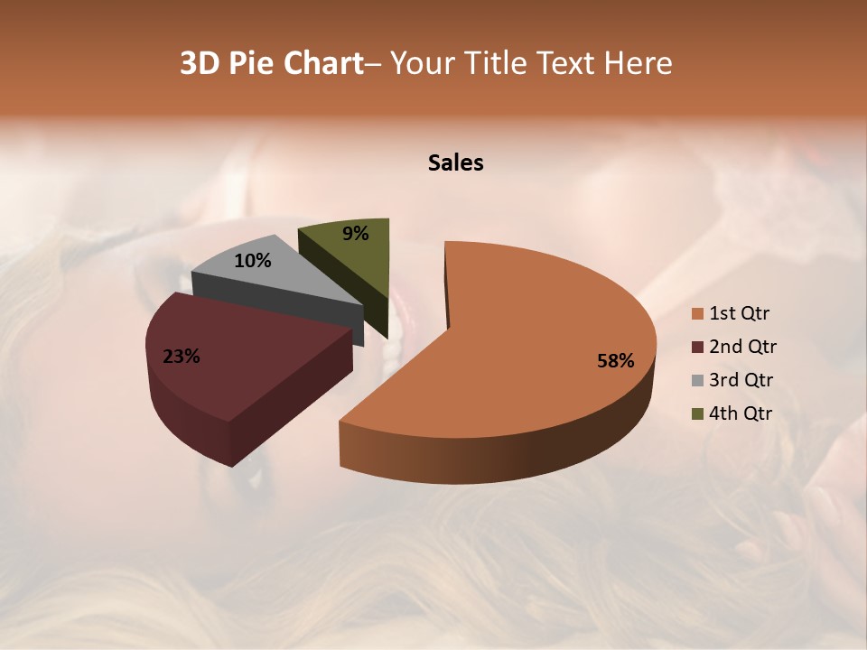 A Beautiful Woman Laying On Top Of A Bed PowerPoint Template