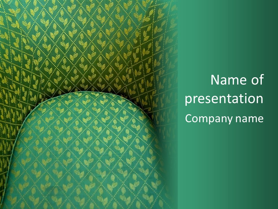 Green Armchair PowerPoint Template