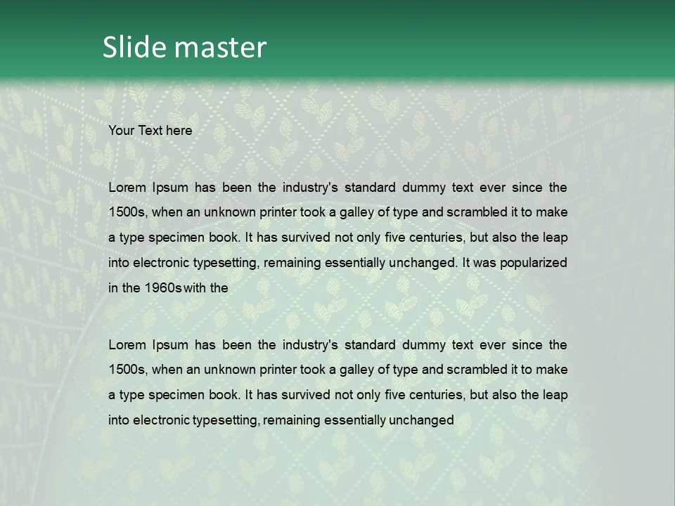 Green Armchair PowerPoint Template