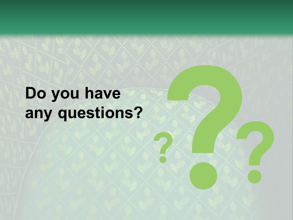 Green Armchair PowerPoint Template