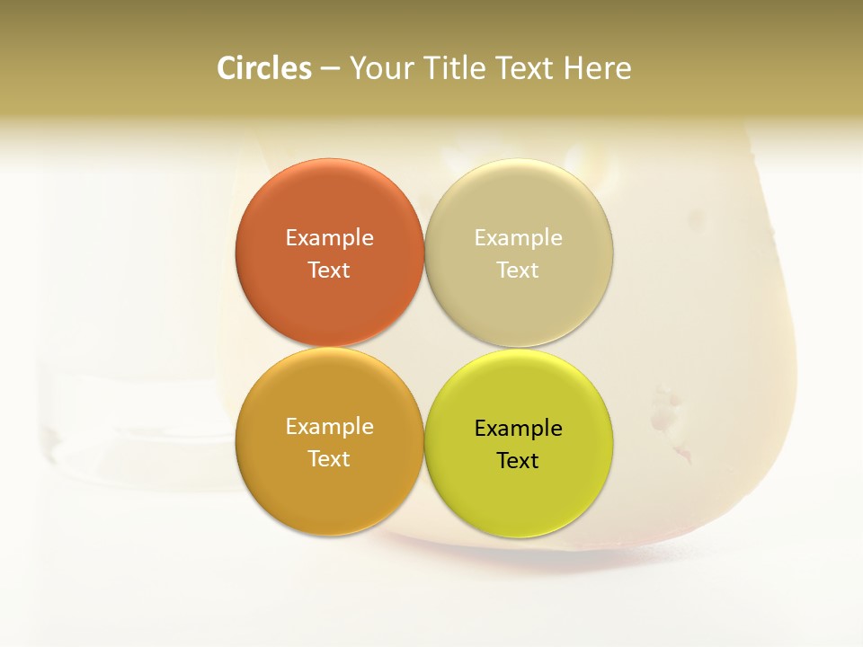 Dairy Produce Foodstuffs. Shot In A Studio. PowerPoint Template